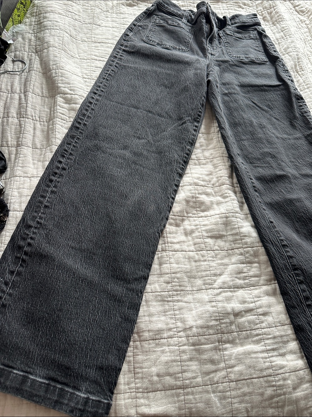 Madewell Straight-Leg Jeans in Washed Black